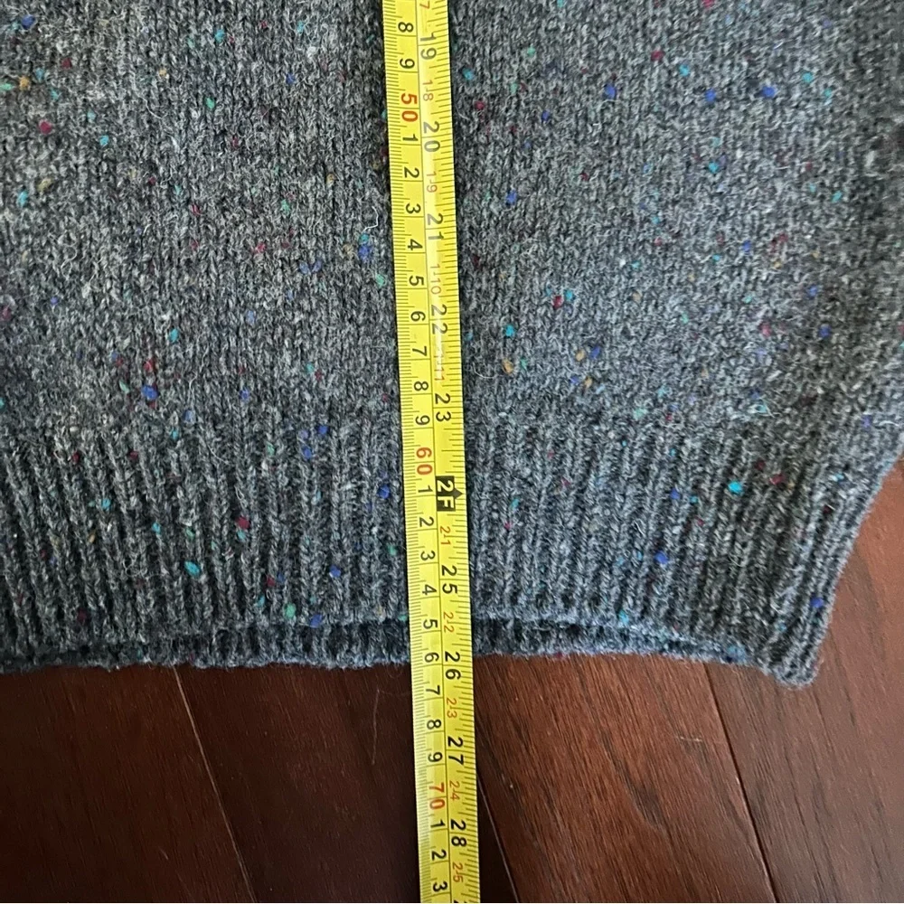 Vintage 80's Pendelton Gray Flecked Virgin Wool Vneck grey size M made in USA - Picture 3 of 6